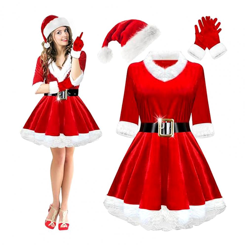 4 Pcs Mrs. Claus Costume Set W - огляд і ціна Elf Costume Christmas