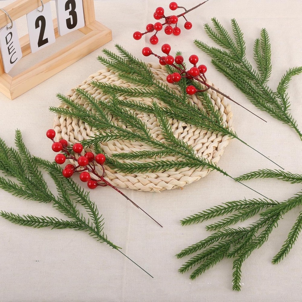 10PCS Christmas Artificial Nor - огляд і ціна Christmas Wreath Fake