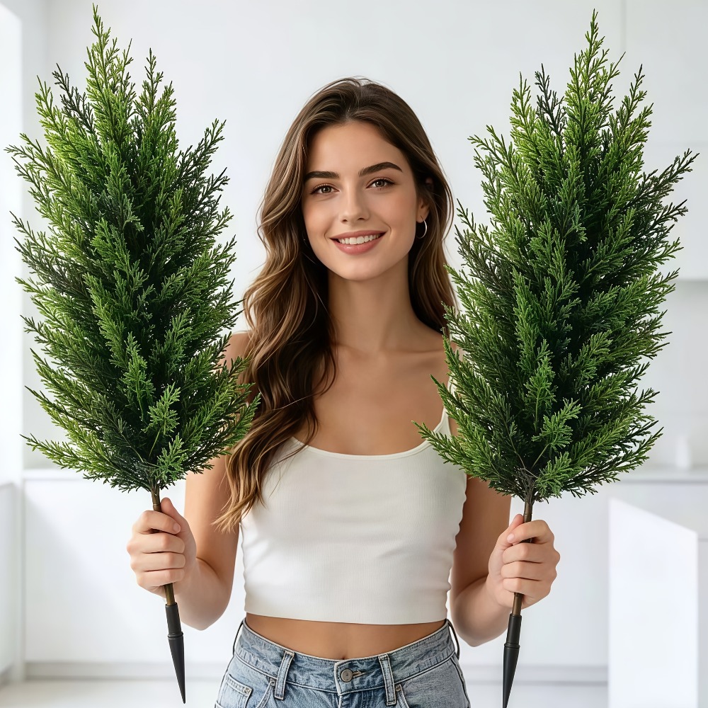 2PC Outdoor Artificial Pine Tr - огляд і ціна Christmas Tree Artificial